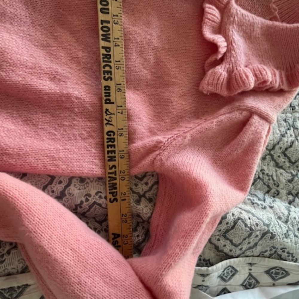 Pink Knit Cardigan Crocheted Strawberry Buttons Sz L/XL Coquette Twee Valentine - Picture 6 of 15
